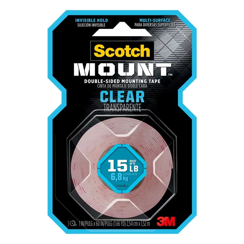 Scotch Tape Mounting Clear Double-Sided 25mm x 1.5m