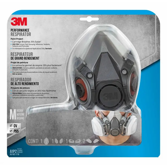 3M Painters Half Face Mask P95 Grade Respirator Reusable
