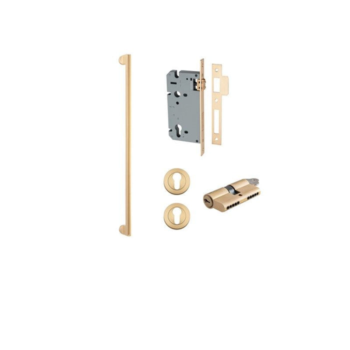 Baltimore Pull Handle Iver Brushed Brass Entrance Kit Key