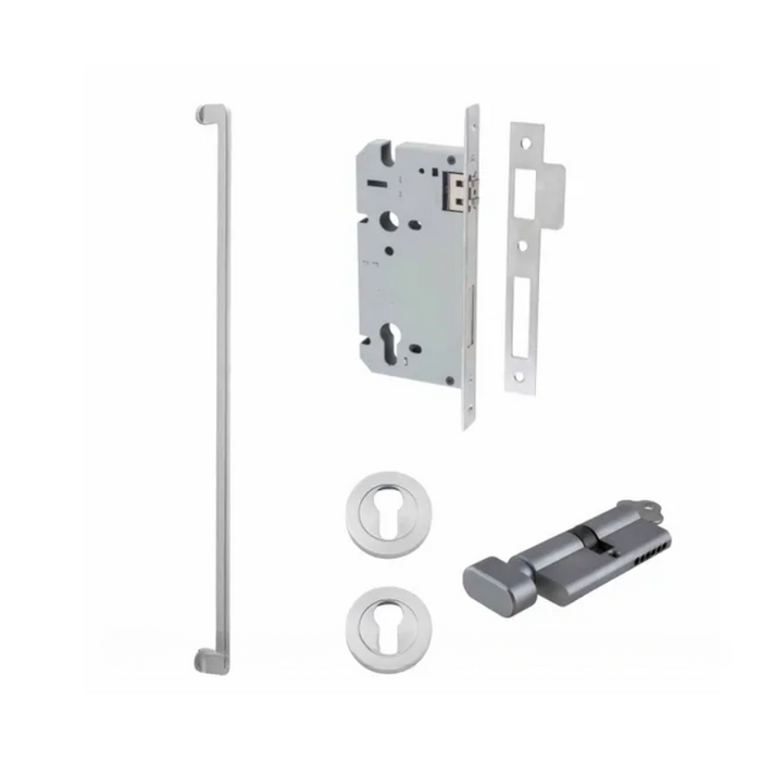 Baltimore Pull Handle Iver Satin Chrome Entrance Kit Thumb