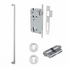 Baltimore Pull Handle Iver Satin Chrome Entrance Kit Key