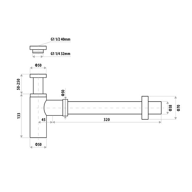 Bottle Trap 32 & 40mm specifications