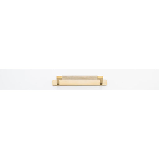 Brunswick Cabinet Pull Iver Brushed Brass Plate 1