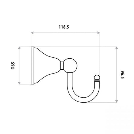 Byron Single Robe Holder specifications