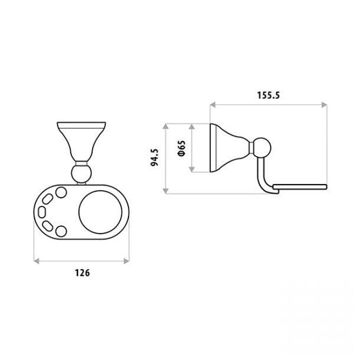 Byron Tooth Brush & Tumbler Holder specifications