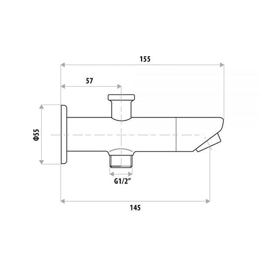 Dan Elle 150mm Diverter Spout with Nipple specifications