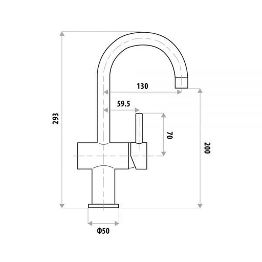 dan elle gooseneck basin mixer specifications