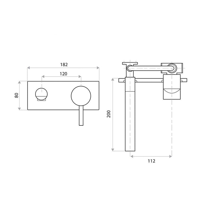 Dan Elle Wall Outlet Mixer specifications