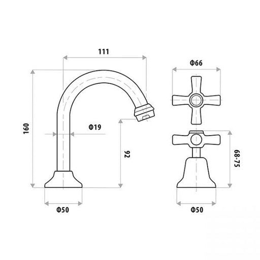 easy clean basin set gooseneck specifications