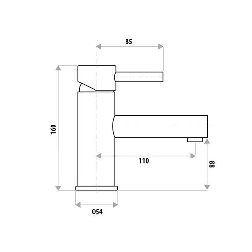 Elle Stainless Steel 304 Basin Mixer Specifications