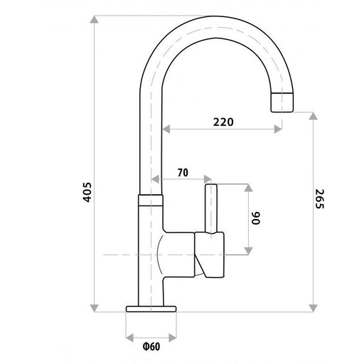 Elle 304 Stainless Steel Sink Mixer specifications