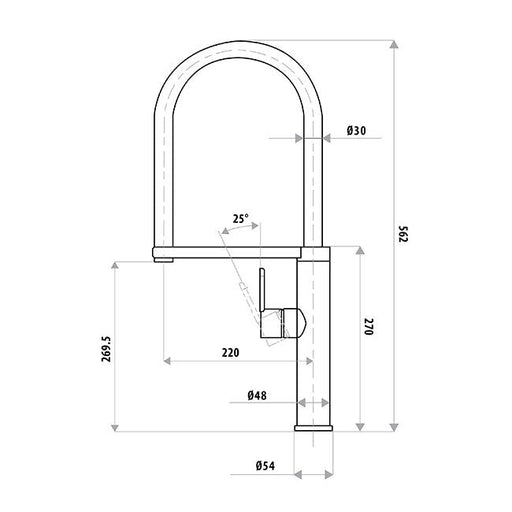 Elle Elite 304 Stainless Steel Sink Mixer specifications