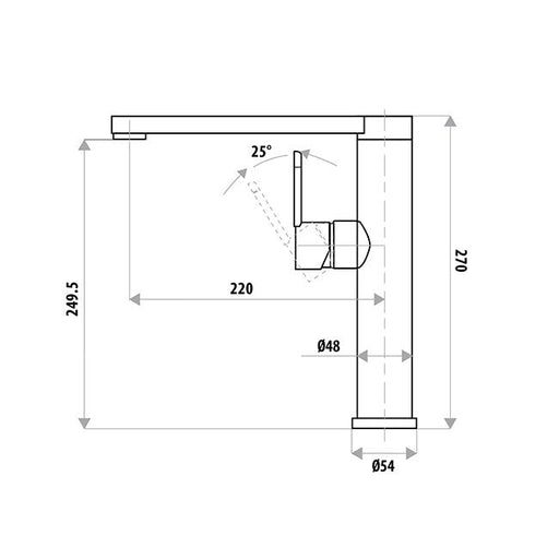 Elle Noble 304 Stainless Steel Sink Mixer specifications