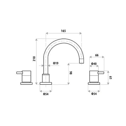 Elle Vanity Hob Sink Set 