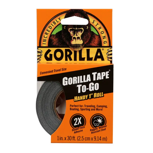 Gorilla Tape To Go Black Handy Roll 25mm x 9m