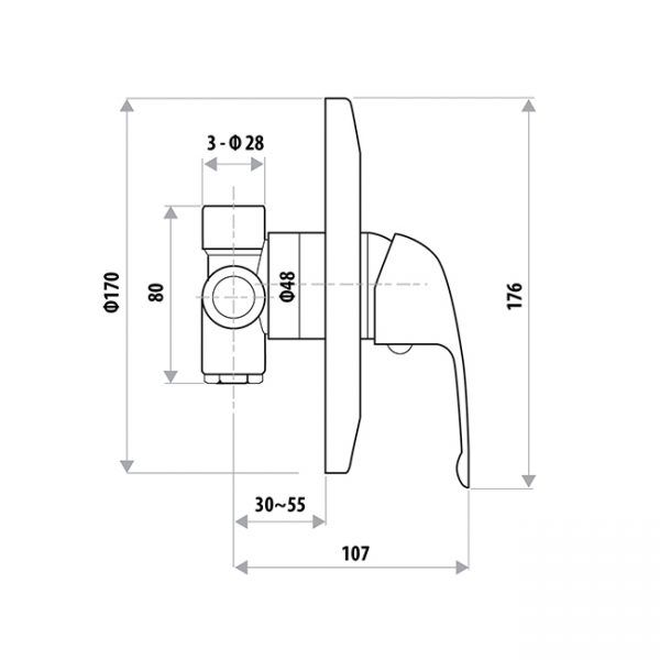 Helena Project Wall Mixer specifications