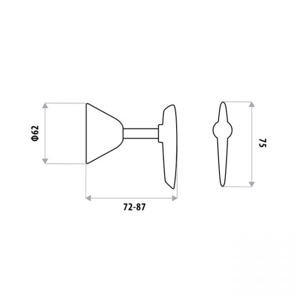 Kirra Lever Wall Top Assembly pair specifications