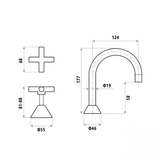 kirra plus basin set specifications