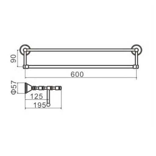 Kirra Plus Double Towel Rail specifications