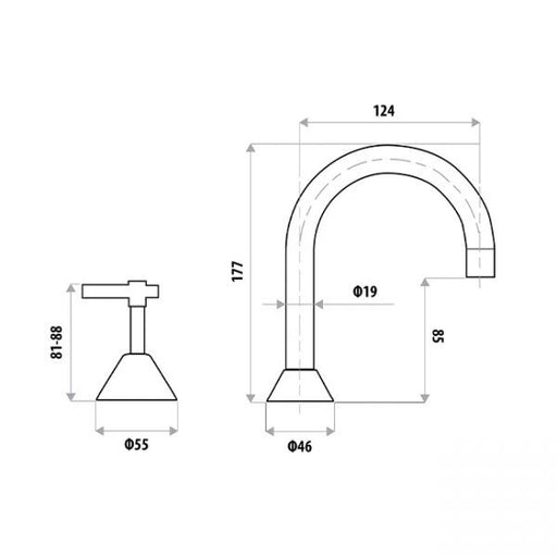 Kirra Plus Lever Basin Set Specifications