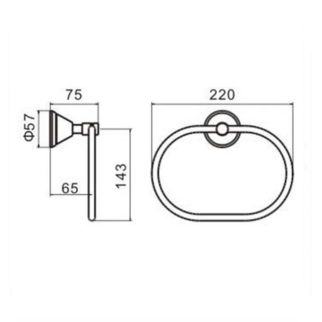 Kirra Plus Towel Ring specifications