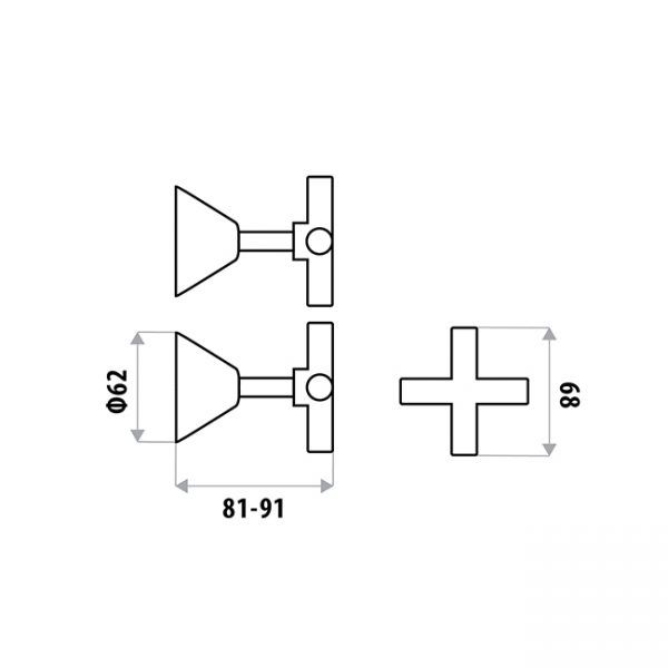 Kirra Plus Wall Top Assembly pair specifications