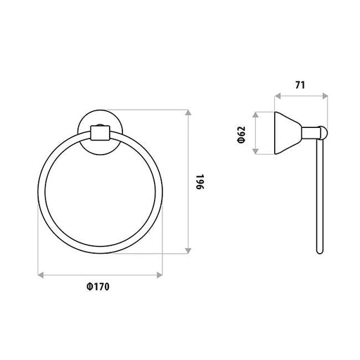 Kirra Towel Ring Specifications