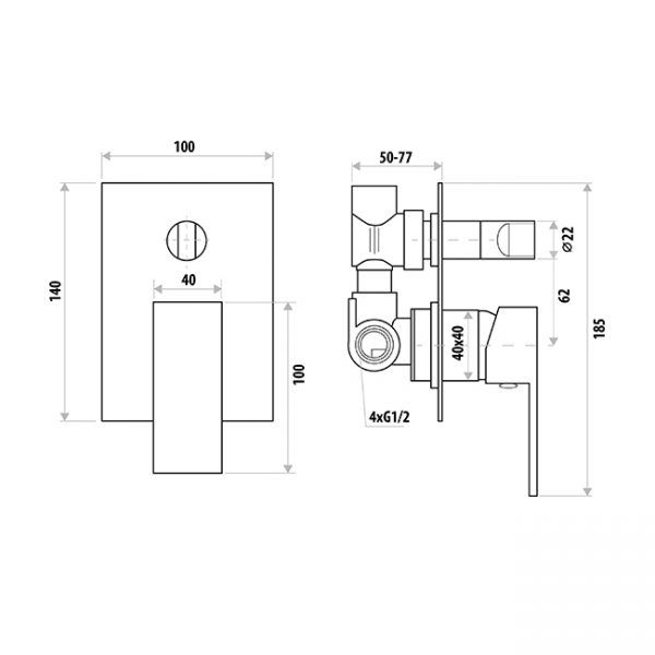 Lauren Project Divertor Mixer specifications