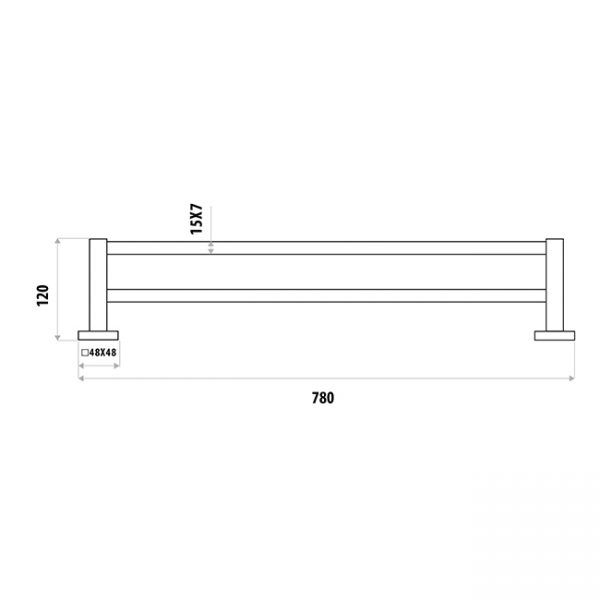 Lauren Project Double Towel Rail specifications