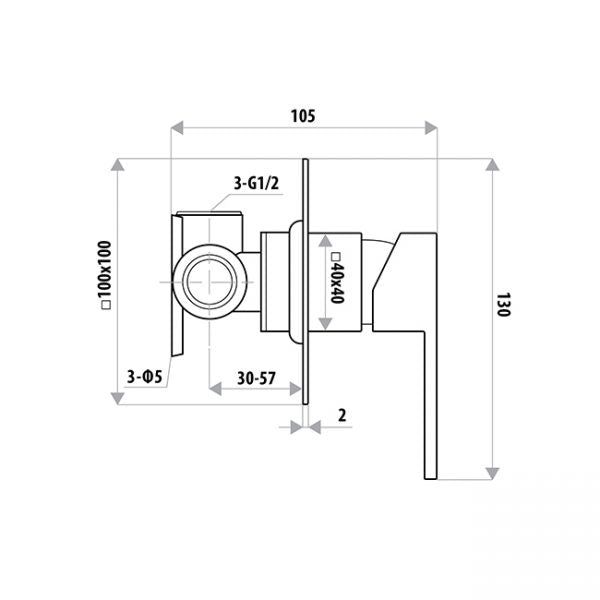 Lauren Project Wall Mixer specifications