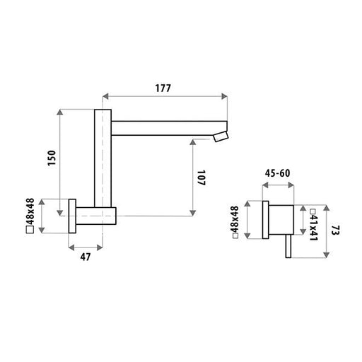 Lauren Wall Sink Set Specifications