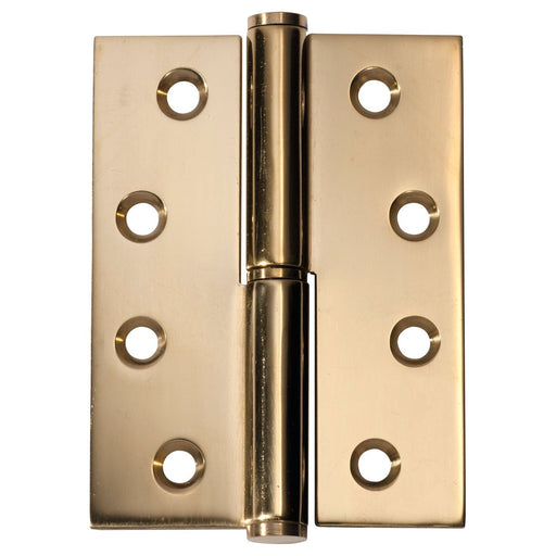 Iver Lift Off Hinge Right Hand Polished Brass 100mm