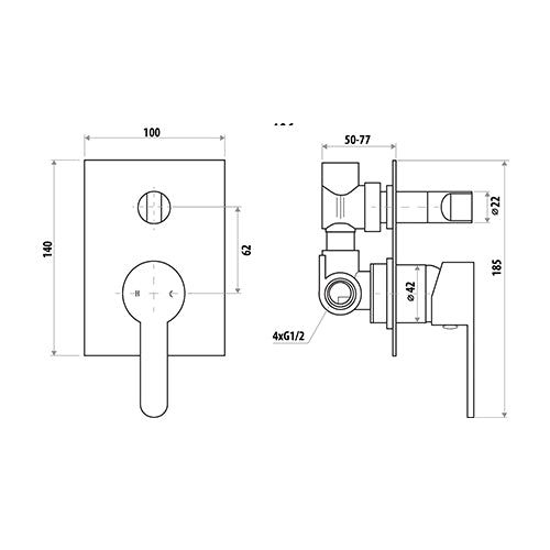 Loui Diverter Mixer specifications