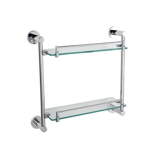 Loui Double Glass Shelf chrome