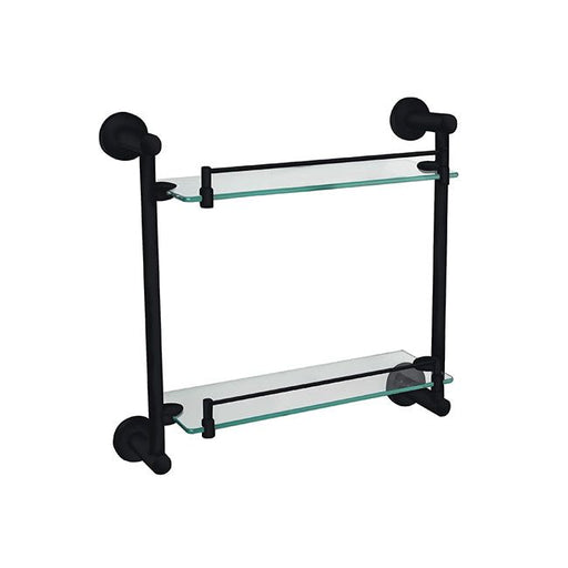 Loui Double Glass Shelf black