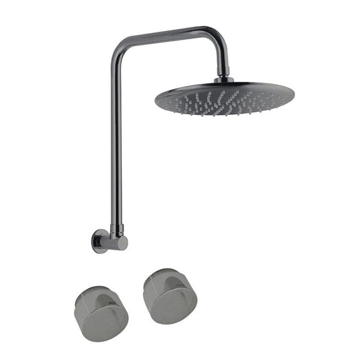 Loui Gooseneck Shower Set Brushed Nickel