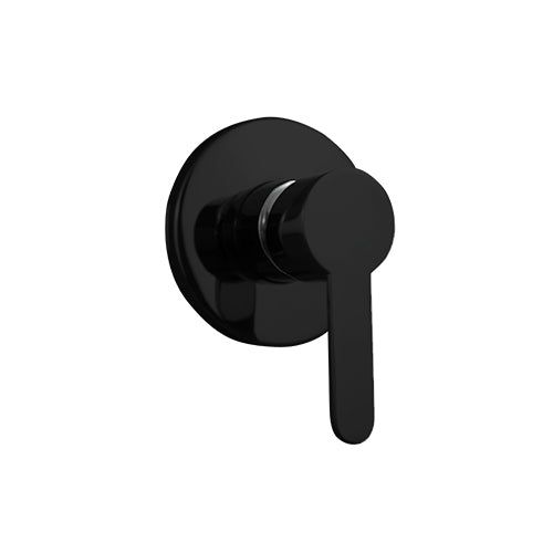 Loui Wall Mixer Round Plate black