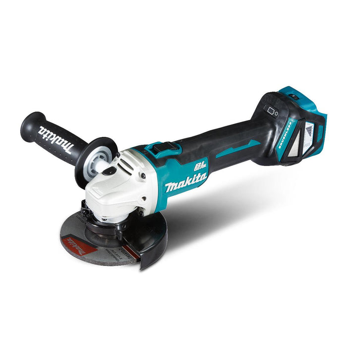 DGA512ZU - 18V BRUSHLESS AWS 125mm Angle Grinder, Slide Switch, Variable Speed, Kick Back Detection - Tool Only