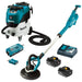 DSL801RT-VC42MX2 - 18V BRUSHLESS AWS 255mm Drywall Sander & 42L Wet/Dry M-Class Vacuum, 1,200W (VC4210MX2)  - Includes: AWS AC Input Adapter, 2x 5.0Ah Batteries & Rapid Charger