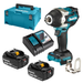 DTW701RTJ - 18V BRUSHLESS 1/2" Detent Pin Impact Wrench, 700Nm - Includes 2 x 5.0Ah Batteries, Rapid Charger & Makpac Case