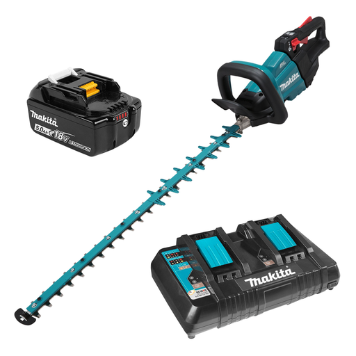 DUH752PT - 18V BRUSHLESS 750mm Hedge Trimmer Kit - Includes 5.0Ah Battery & Dual Port Rapid Charger