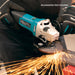 Makita GA5092X01 125mm (5") Angle Grinder, 1900W, Active Feedback sensing Technology (AFT), Anti-Restart Protection, Soft Start, SJSII, Anti-Vibration Handle demo