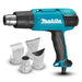 Makita HG6530VKIT 50-650 Variable Degree Heat Gun, 2,000W, with 4 piece nozzle set