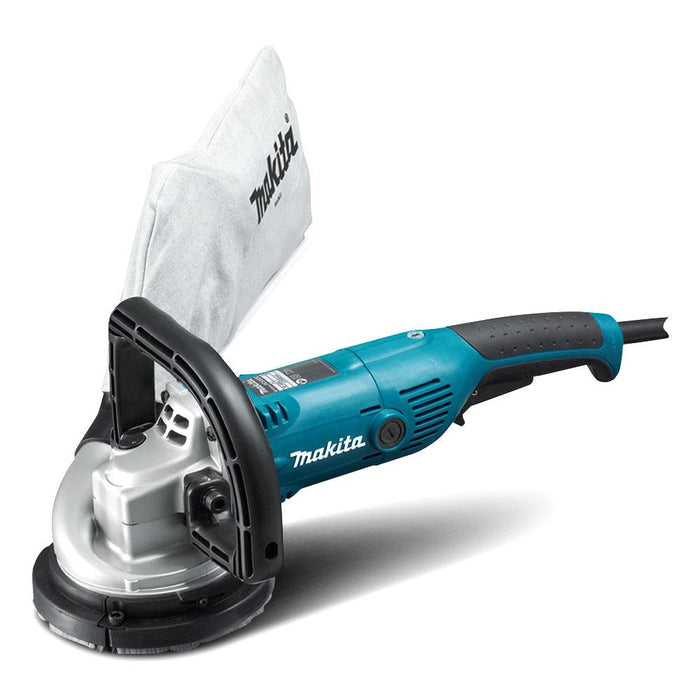 Makita PC5000C 125mm (5") Concrete Planer, 1,400W, with steel case, Includes rough diamond wheel