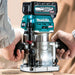 Makita RT001GZ03 40V Max BRUSHLESS AWS* Laminate Trimmer, includes plunge base and tilt base - Tool Only*AWS Receiver sold separately (198901-5) plunge base