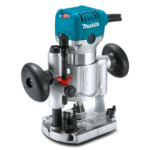 Makita RT0700CX2 6.35mm (1/4") Router, 710W, Plunge routing base & Bag