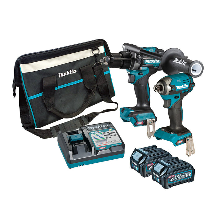 Makita DK0176G206 - 2 Piece Brushless Combo Kit with 2 x 4.0ah 40v XGT Batteries