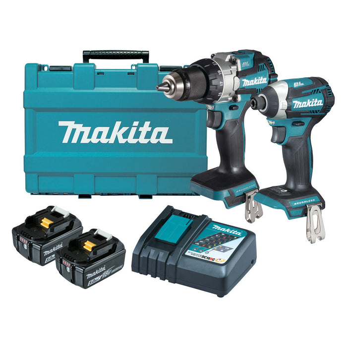 Makita DLX2506T 18V 5.0Ah Li-ion Cordless Brushless 2pce Combo Kit