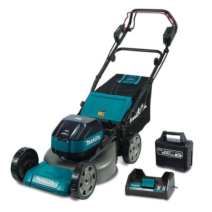 Makita LM003JB103 64V Max 10.0Ah Li-ion Cordless Brushless 480mm (19") Lawn Mower Combo Kit