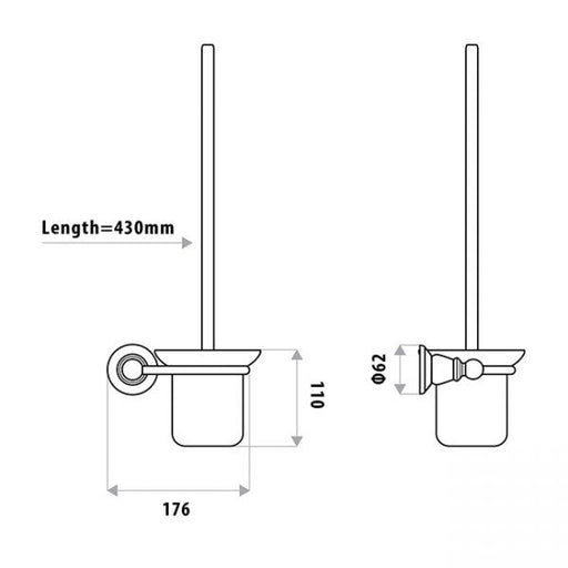 Noosa Toilet Pan Brush & Stand specifications